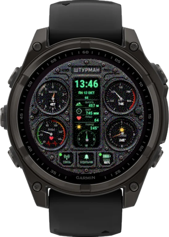 Циферблат ШТУРМАН на Garmin fēnix 8 Solar 47mm