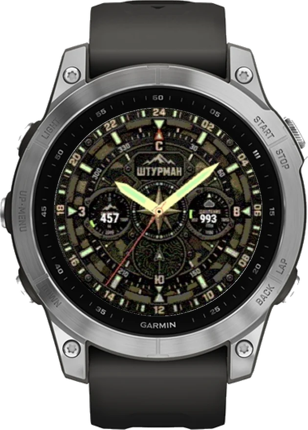 Циферблат ШТУРМАН-ХАКИ на Garmin fēnix 7 47mm