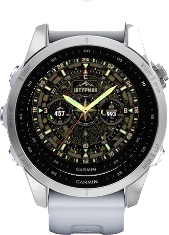 Циферблат ШТУРМАН-ХАКИ на Garmin fēnix 7S 42mm