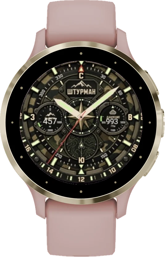 Циферблат ШТУРМАН-ХАКИ на Garmin Venu 3S