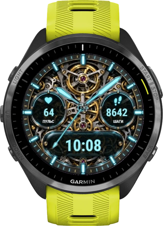 Циферблат СКЕЛЕТОН на Garmin Forerunner 965