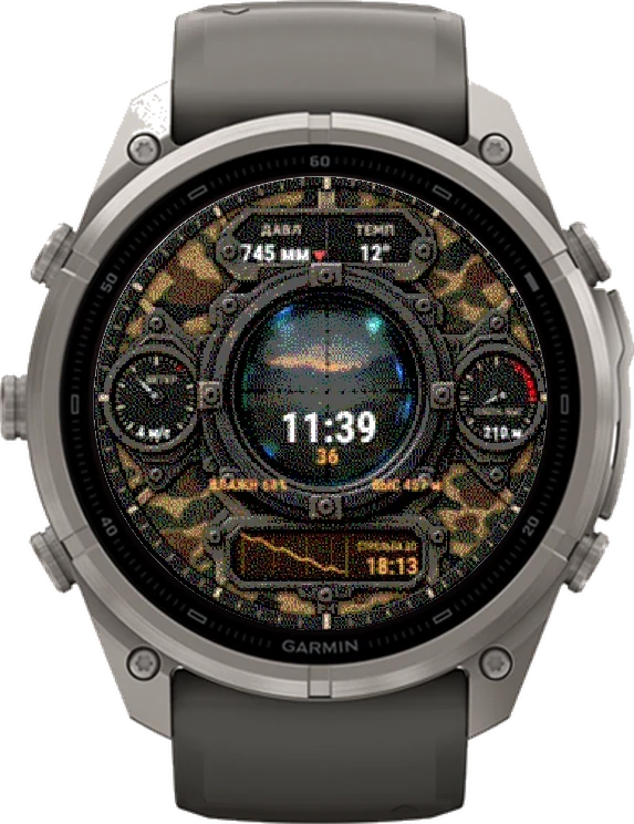 Циферблат СНАЙПЕР на Garmin fēnix 9 Pro Solar 51mm