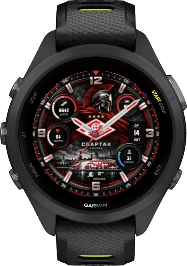 Циферблат СПАРТАК на Garmin Forerunner 265S