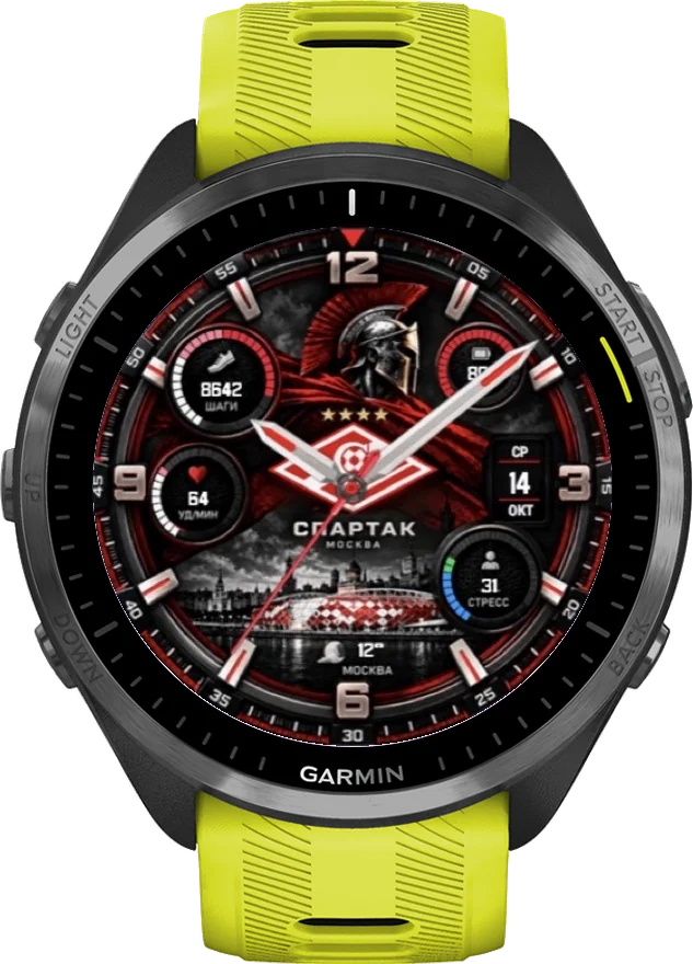 Циферблат СПАРТАК на Garmin Forerunner 965