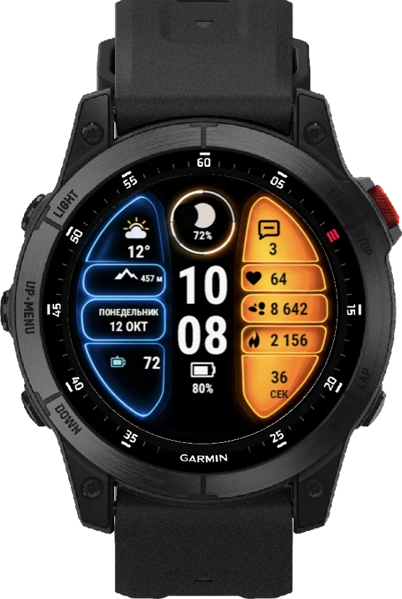 Циферблат СПЛИТ на Garmin epix 2 47mm
