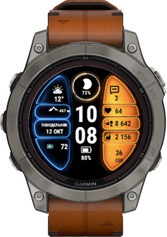 Циферблат СПЛИТ на Garmin fēnix 7 Pro 47mm