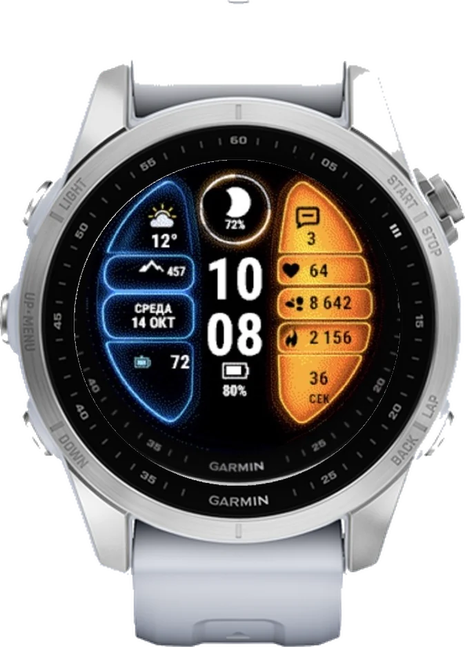 Циферблат СПЛИТ на Garmin fēnix 7S 42mm