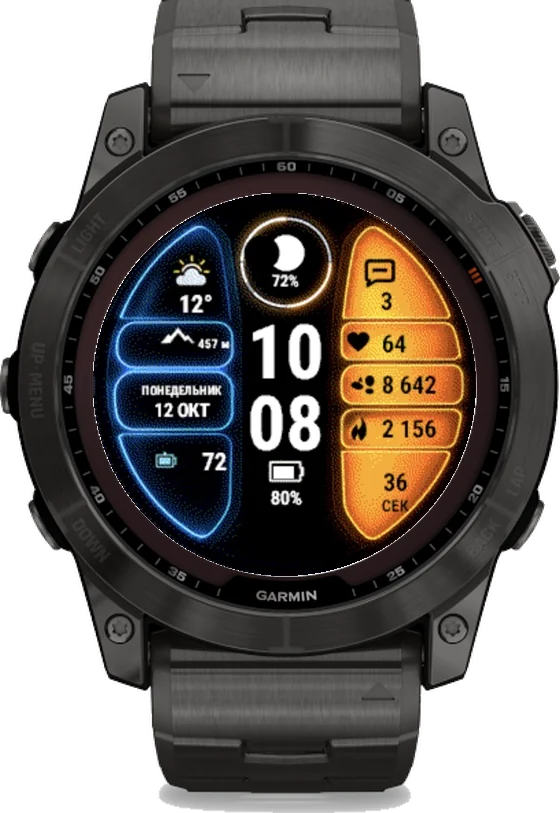 Циферблат СПЛИТ на Garmin fēnix 7X 51mm