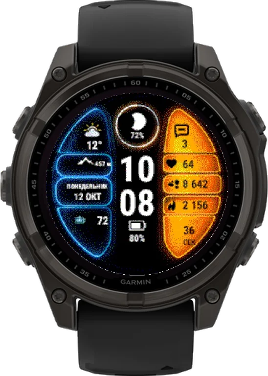 Циферблат СПЛИТ на Garmin fēnix 8 Solar 47mm