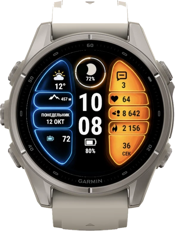 Циферблат СПЛИТ на Garmin fēnix 9 43mm