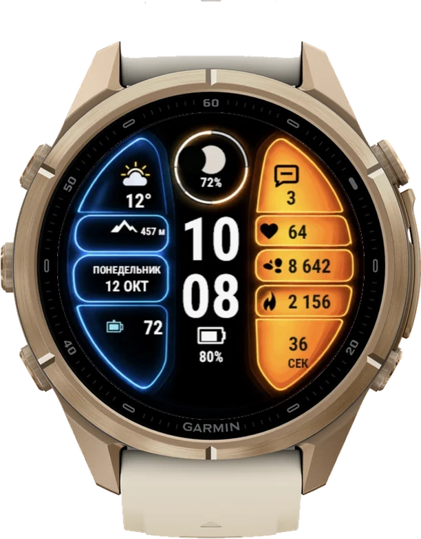Циферблат СПЛИТ на Garmin fēnix 9 Pro 43mm