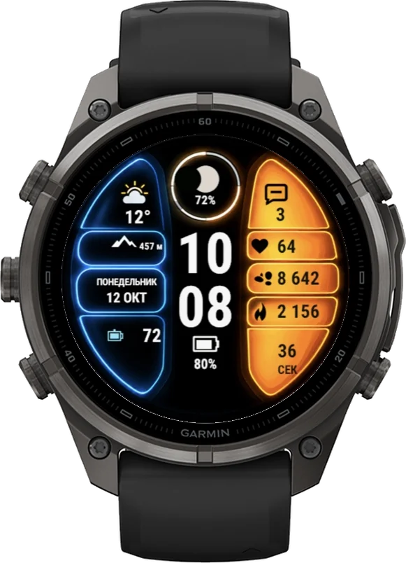 Циферблат СПЛИТ на Garmin fēnix 9 Pro 47mm