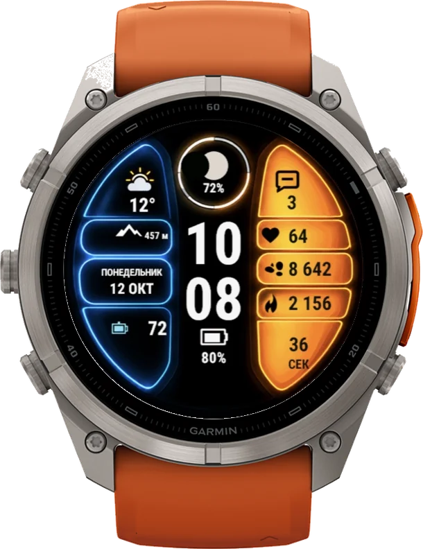 Циферблат СПЛИТ на Garmin fēnix 9 Pro 51mm
