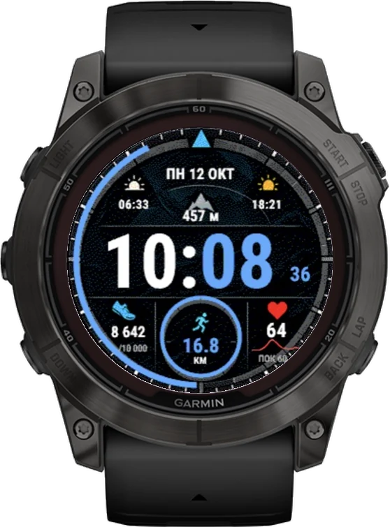 Циферблат СПОРТ на Garmin fēnix 7X Pro 51mm