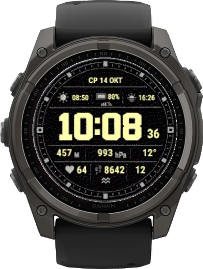 Циферблат TACTICAL STEALTH на Garmin fēnix 8 Solar 51mm