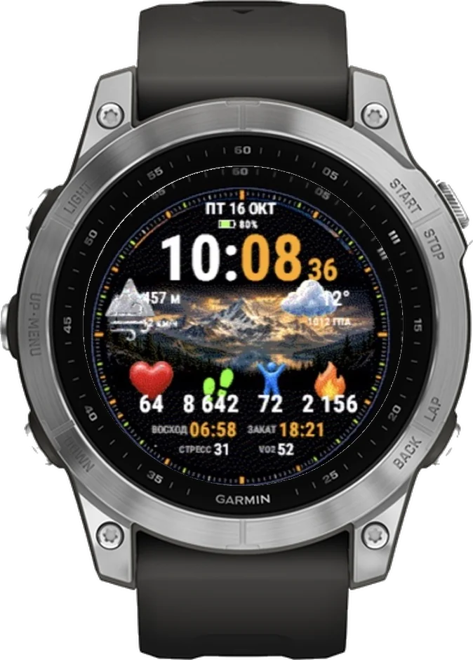 Циферблат СТИХИЯ на Garmin fēnix 7 47mm
