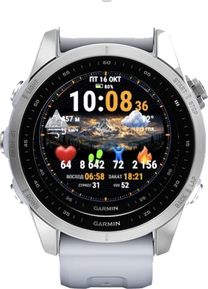 Циферблат СТИХИЯ на Garmin fēnix 7S 42mm