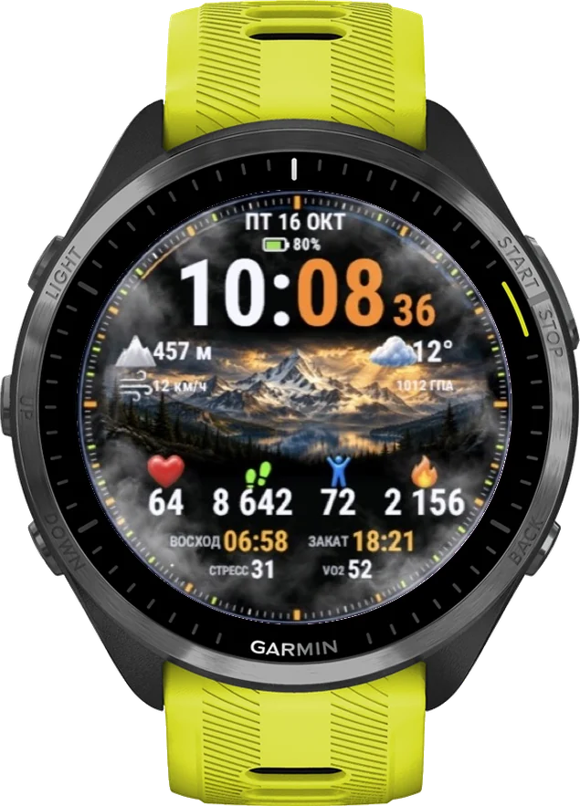Циферблат СТИХИЯ на Garmin Forerunner 965