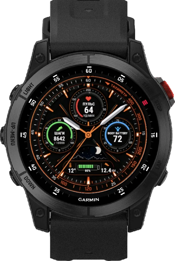 Циферблат ТАХИМЕТР на Garmin epix 2 47mm