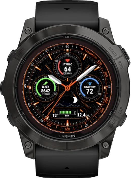 Циферблат ТАХИМЕТР для Garmin fēnix 7X Pro 51mm