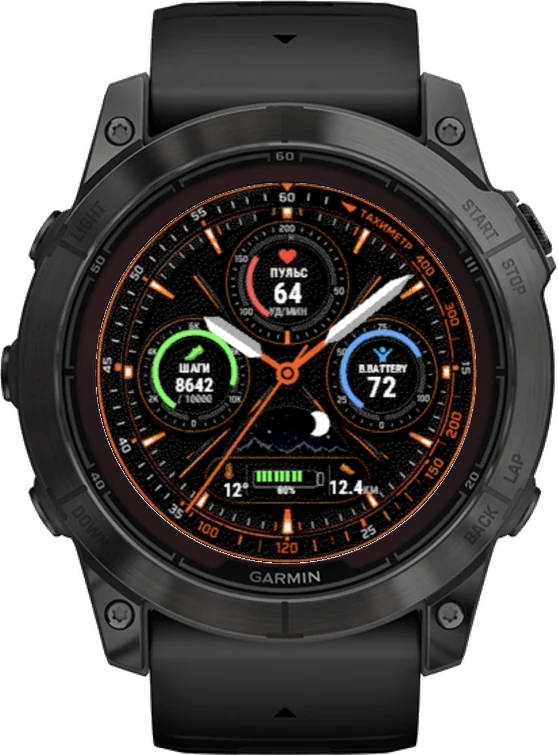 Циферблат ТАХИМЕТР на Garmin fēnix 7X Pro 51mm (без Wi-Fi)
