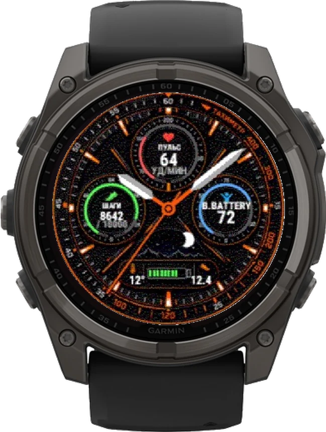 Циферблат ТАХИМЕТР на Garmin fēnix 8 Solar 51mm