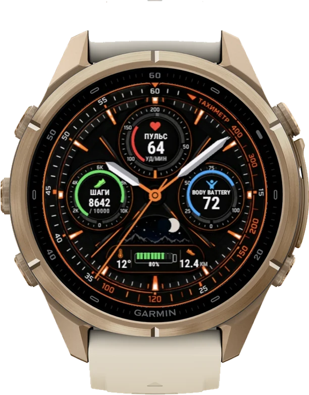 Циферблат ТАХИМЕТР на Garmin fēnix 9 Pro 43mm