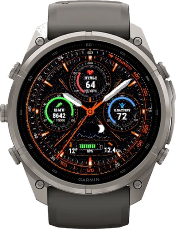 Циферблат ТАХИМЕТР на Garmin fēnix 9 Pro Solar 51mm