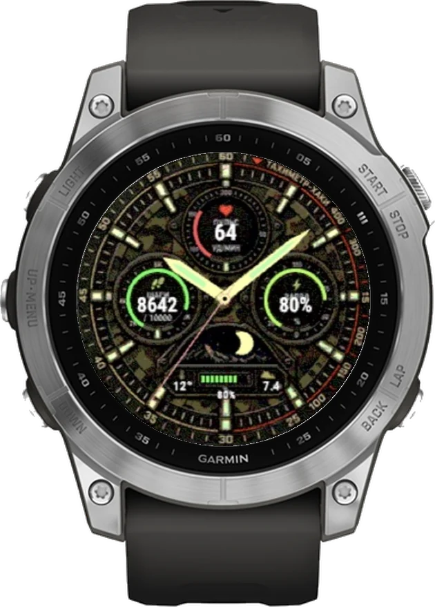 Циферблат ТАХИМЕТР-ХАКИ на Garmin fēnix 7 47mm