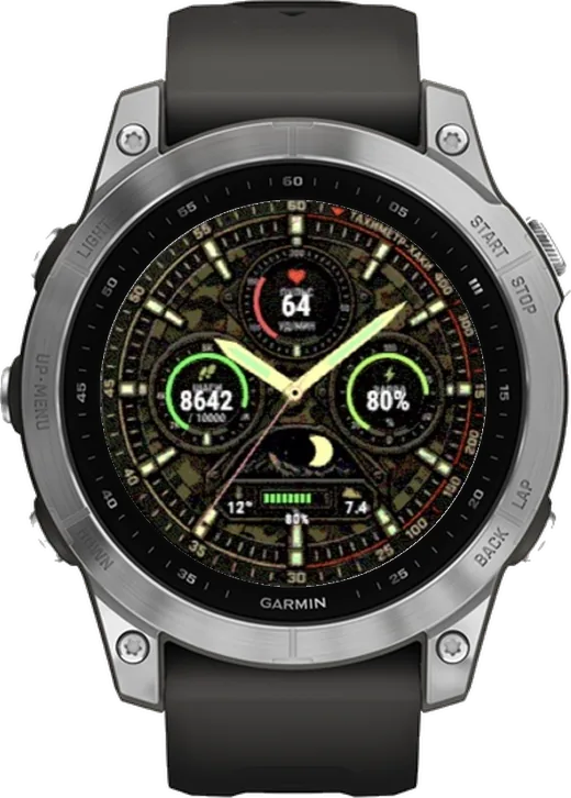 Циферблат ТАХИМЕТР-ХАКИ для Garmin fēnix 7 47mm