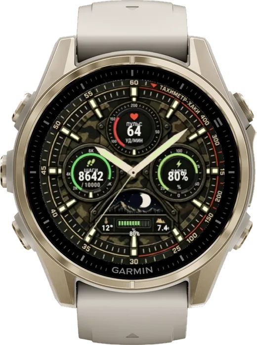 Циферблат ТАХИМЕТР-ХАКИ для Garmin fēnix 8 43mm