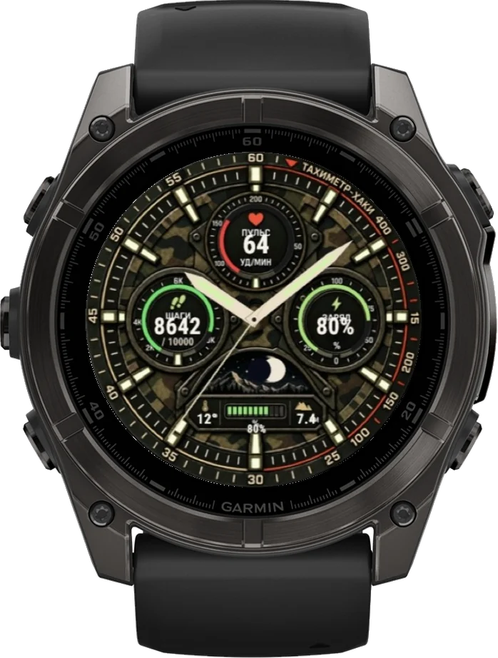 Циферблат ТАХИМЕТР-ХАКИ на Garmin fēnix 8 47/51mm