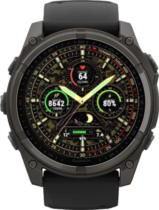 Циферблат ТАХИМЕТР-ХАКИ для Garmin fēnix 8 Solar 51mm