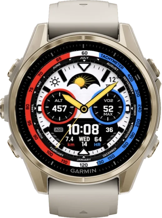 ТАХИМЕТР-ТРИКОЛОР на fēnix 8 43mm