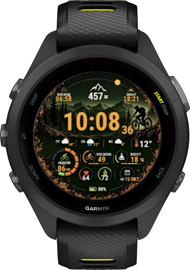 Циферблат ТРОПА на Garmin Forerunner 265S