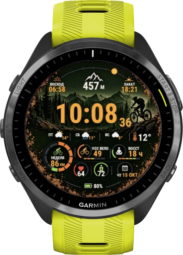 Циферблат ТРОПА на Garmin Forerunner 965