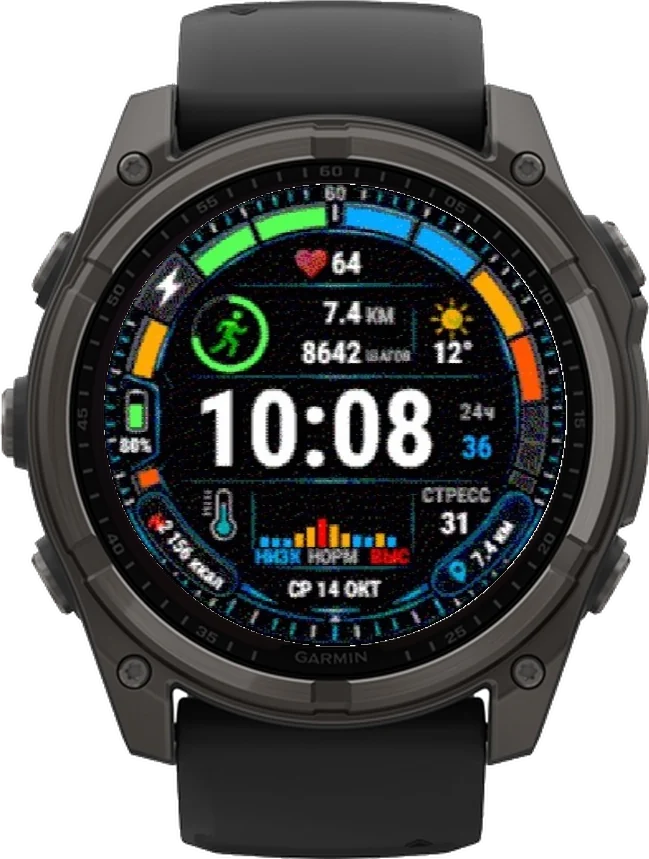 Циферблат VELOCITY на Garmin fēnix 8 Solar 51mm