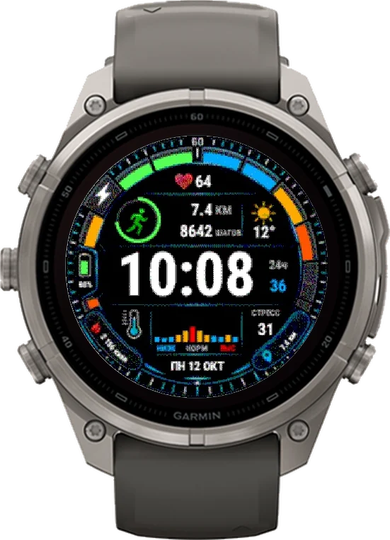 Циферблат VELOCITY на Garmin fēnix 9 Pro Solar 47mm