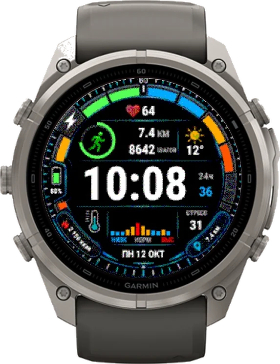 Циферблат VELOCITY на Garmin fēnix 9 Pro Solar 51mm