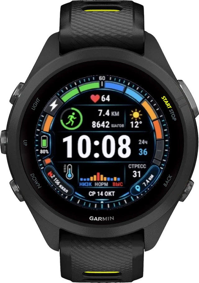 Циферблат VELOCITY на Garmin Forerunner 265S