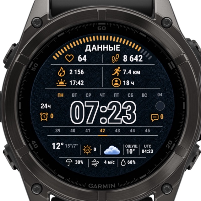 Циферблат ДАННЫЕ для Garmin